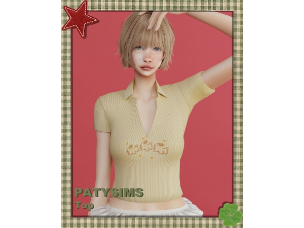 Mix Light airy blouse - The Sims 4 Custom Content