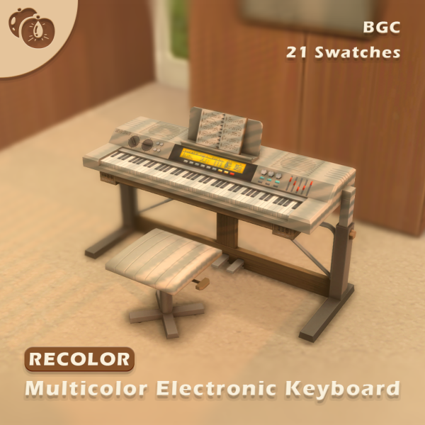 Maxis Match Recolor BGC Electronic Keyboard by simsfinds - The Sims 4 Custom Content