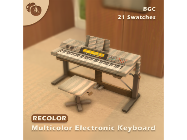 Maxis Match Recolor BGC Electronic Keyboard by 11Plumberry - The Sims 4 Custom Content