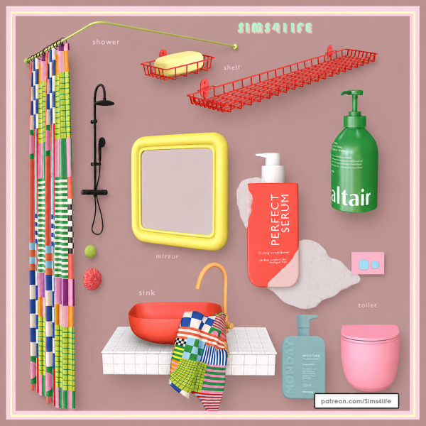 Alpha Pop bath by simsfinds - The Sims 4 Custom Content