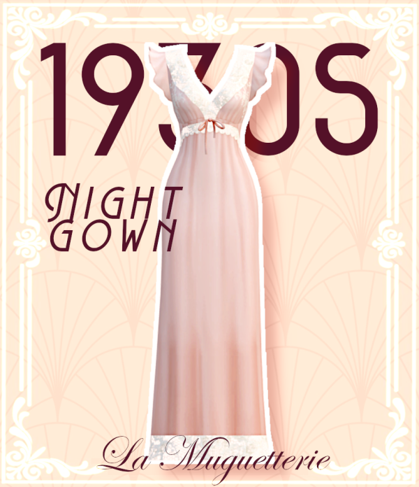 Maxis Match 1930s Nightgown by simsfinds - The Sims 4 Custom Content
