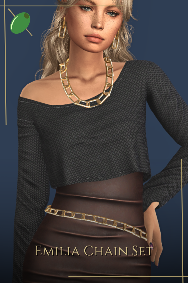 Alpha Emilia Chain Set by pitted0live - The Sims 4 Custom Content