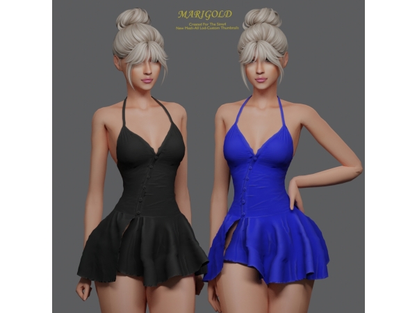Alpha MARIGOLDTS4_SANSAN DRESS - The Sims 4 Custom Content