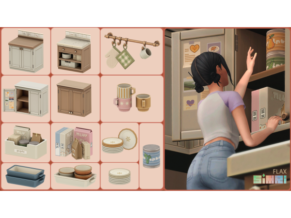 Maxis Match FLAX by SIMRIcc - The Sims 4 Custom Content