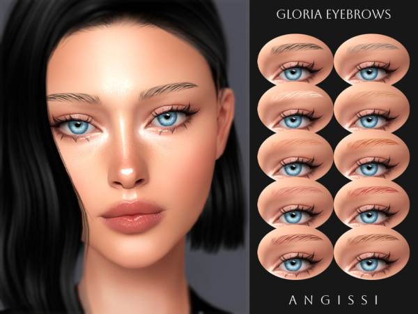 Alpha Gloria Eyebrows by ANGISSI - The Sims 4 Custom Content