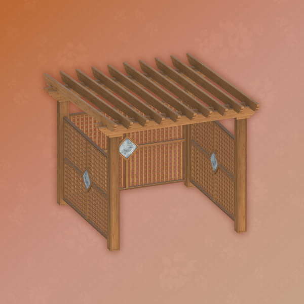 Mix Calm Splash Pergola by arwenkaboom - The Sims 4 Custom Content
