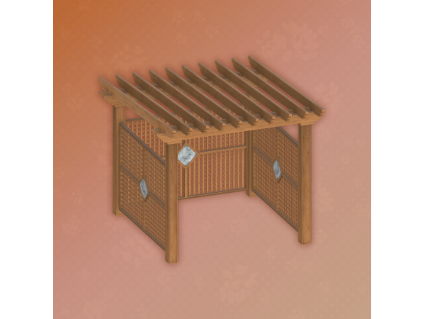 Mix Calm Splash Pergola - The Sims 4 Custom Content