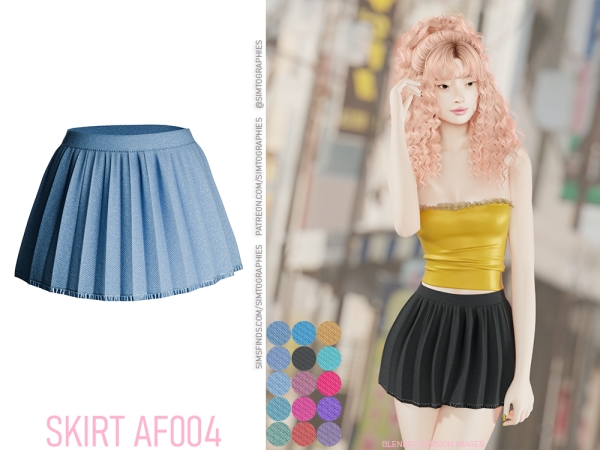 Alpha Skirt AF004 - The Sims 4 Custom Content