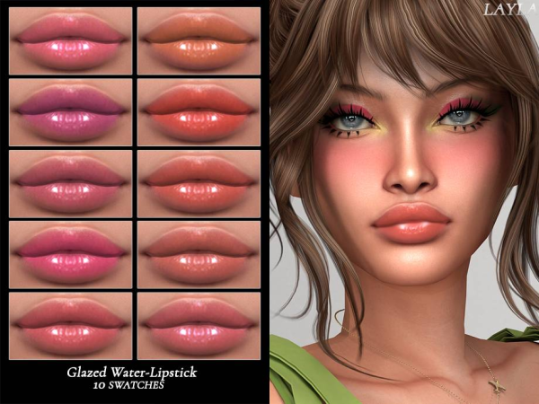 Alpha curseforge Glazed Water Lipstick (sweet sorbet set) by layla - The Sims 4 Custom Content