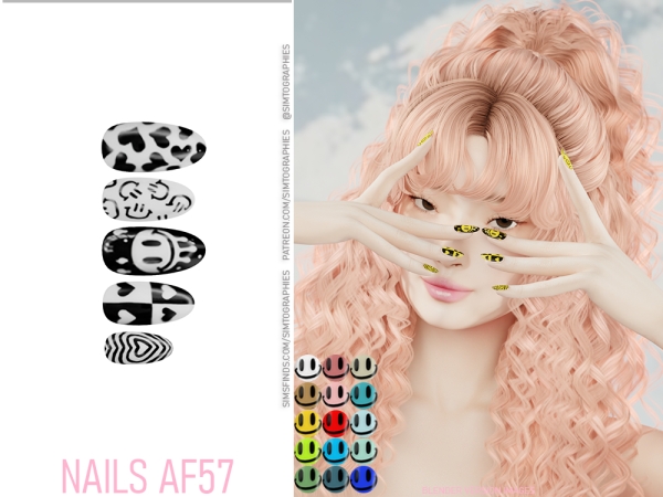 Alpha Nails AF57 - The Sims 4 Custom Content