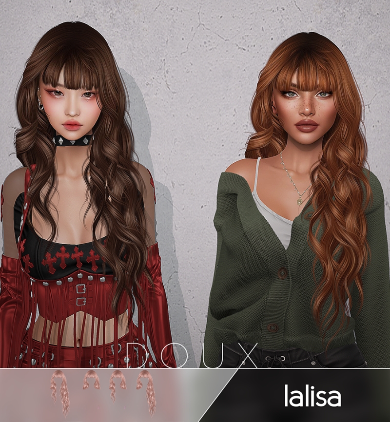 Alpha Doux Lalisa Hairstyle by douxhair - The Sims 4 Custom Content