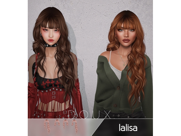 Alpha Doux Lalisa Hairstyle - The Sims 4 Custom Content