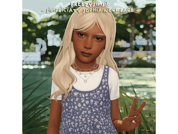 Mix Simpliciaty Necklace Conversions Feminine Child by breezysimsie - The Sims 4 Custom Content