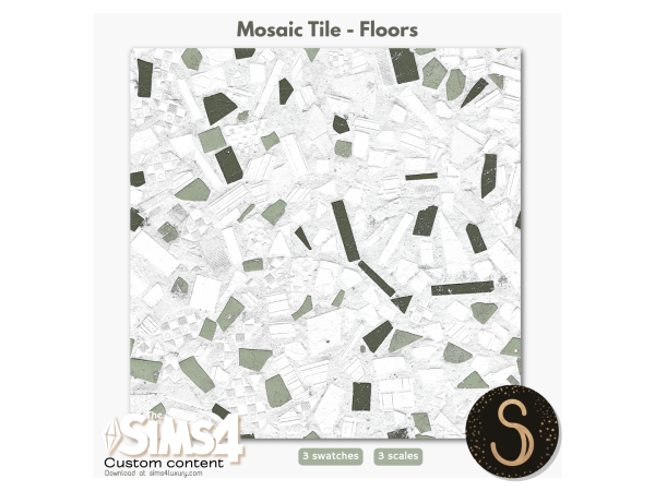 Alpha Sims4Luxury Mosaic tiles Floors - The Sims 4 Custom Content