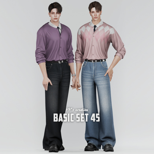 Alpha [KK] BASIC SET 45 by simsfinds - The Sims 4 Custom Content