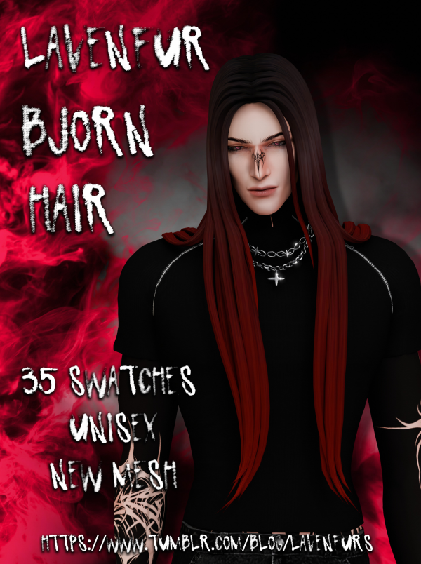 Maxis Match 𝙻𝙰𝚅𝙴𝙽𝙵𝚄𝚁 𝙱𝙹𝙾𝚁𝙽 𝙷𝙰𝙸𝚁 by simsfinds - The Sims 4 Custom Content
