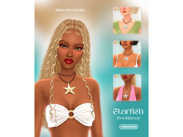 Maxis Match Starfish Necklaces by Simscollectionist - The Sims 4 Custom Content