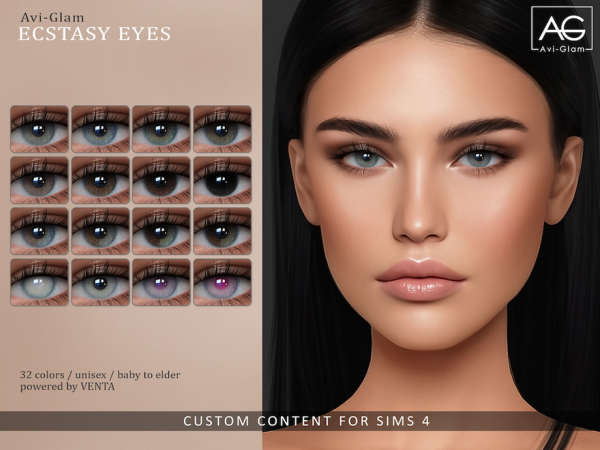 Alpha Avi Glam Ecstasy Eyes by VentaStudio - The Sims 4 Custom Content