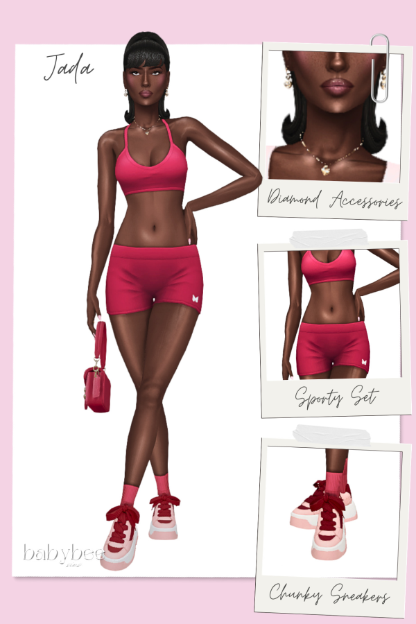 Maxis Match Jada Kelly Everyday Fitness Lookbook by simsfinds - The Sims 4 Custom Content