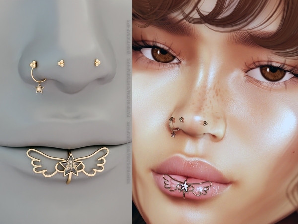 Alpha Kayla Piercing Set - The Sims 4 Custom Content