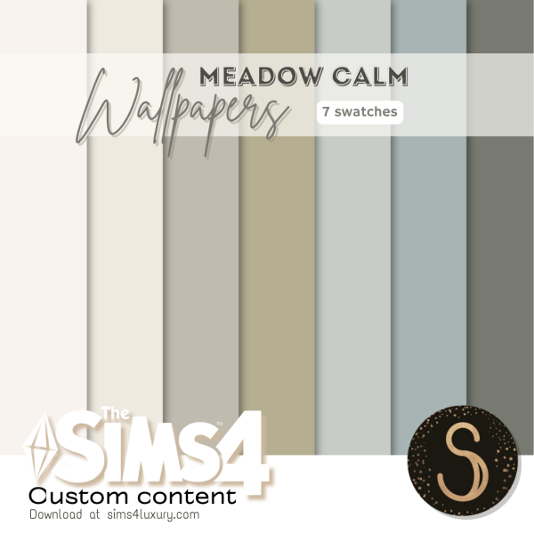 Mix Sims4Luxury Nursery Meadow Calm Wallpapers by simsfinds - The Sims 4 Custom Content