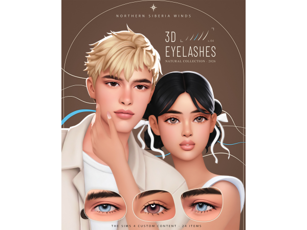 Maxis Match NATURAL 3D EYELASHES COLLECTION by northernsiberiawinds - The Sims 4 Custom Content