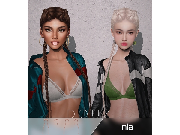 Alpha DOUX Nia Hairstyle - The Sims 4 Custom Content