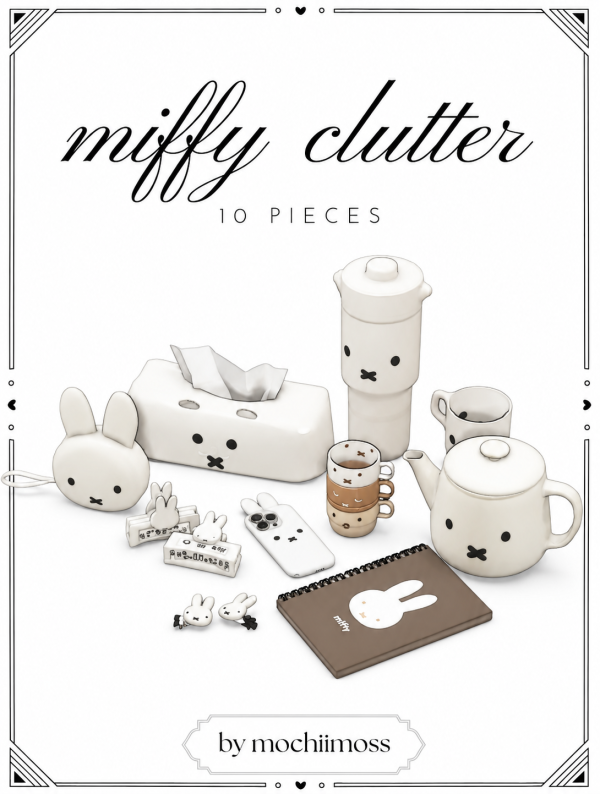 Maxis Match miffy Clutter Set by simsfinds - The Sims 4 Custom Content