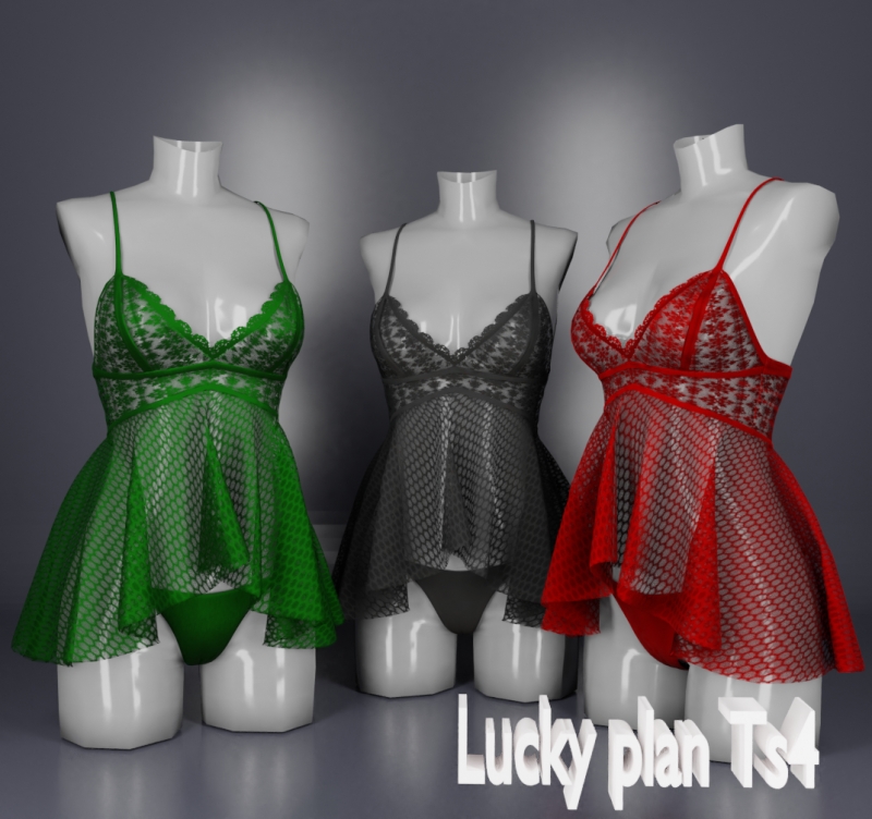 Alpha LPDuyenshii lingerie by lucky-plan-ts4 - The Sims 4 Custom Content