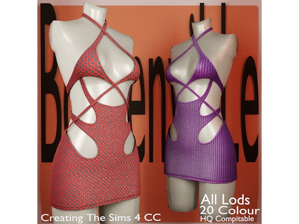 Alpha Boe_Jennara Calista Short Dress - The Sims 4 Custom Content