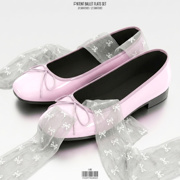Alpha Patent Ballet Flats Set by simsfinds - The Sims 4 Custom Content