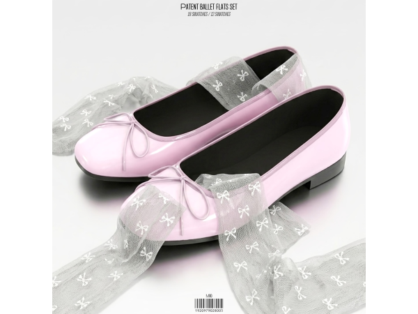 Alpha Patent Ballet Flats Set by mirosims2020 - The Sims 4 Custom Content