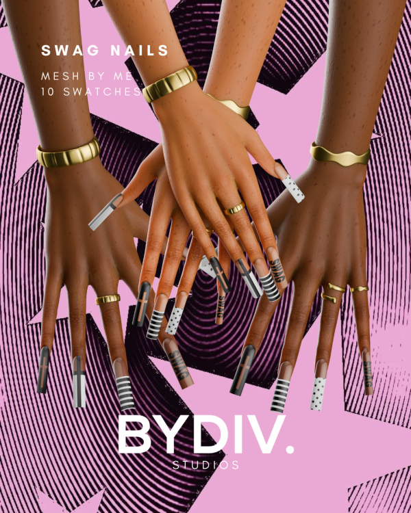 Alpha SWAG NAILS by simsfinds - The Sims 4 Custom Content