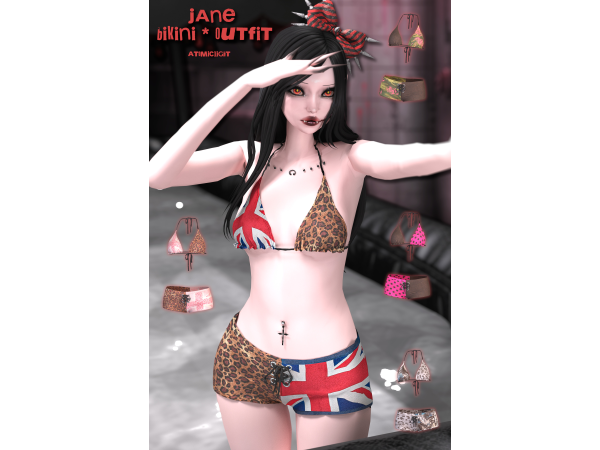 Maxis Match Jane outfit swimwear w shorts by atomiclight - The Sims 4 Custom Content