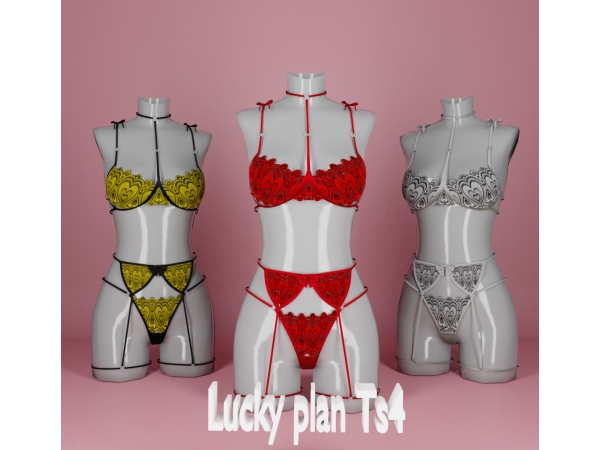 Alpha Lucky plan_Ririko Kinoshita lingerie - The Sims 4 Custom Content