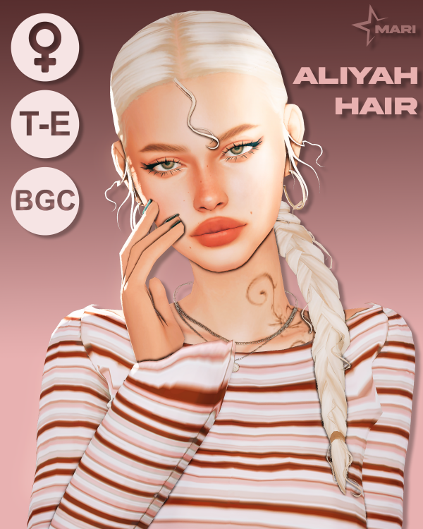 Maxis Match aliyah hair by simsfinds - The Sims 4 Custom Content