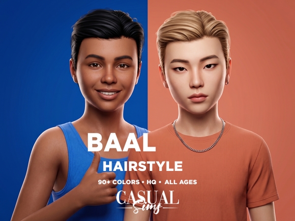 Alpha The Baal Hairstyle Children - The Sims 4 Custom Content