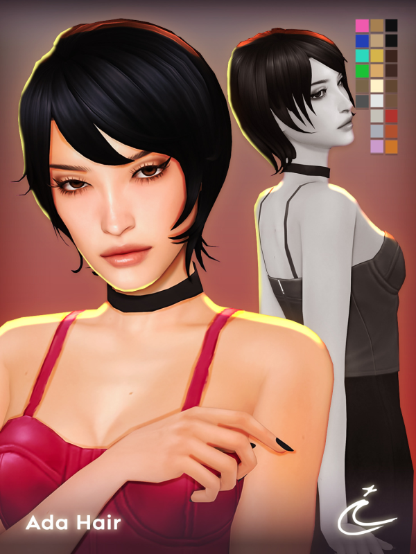 Maxis Match ADA HAIR by simsfinds - The Sims 4 Custom Content