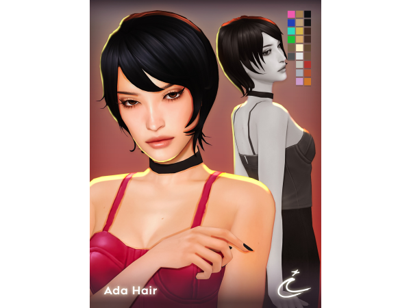 Maxis Match ADA HAIR by IMVIKAI - The Sims 4 Custom Content