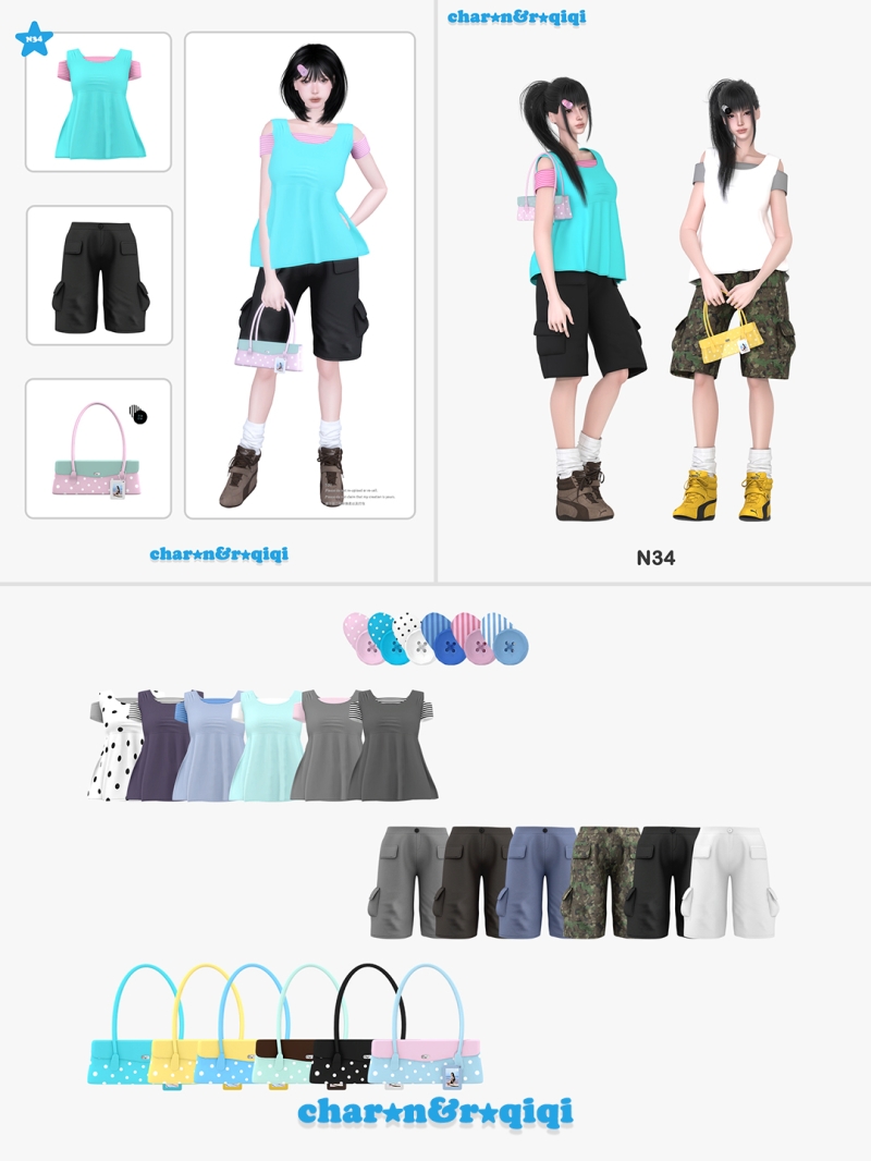 Mix [charonroqiqi]N34 by roqiqi - The Sims 4 Custom Content