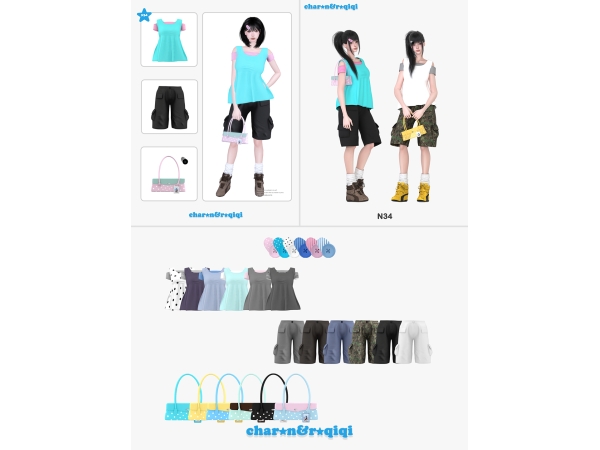 Mix [charonroqiqi]N34 - The Sims 4 Custom Content