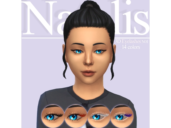 Mix 3D Eyelashes for kids - The Sims 4 Custom Content
