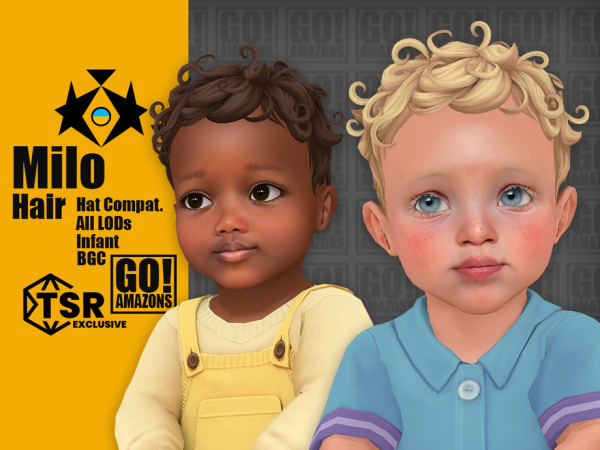 Maxis Match Milo Hair - The Sims 4 Custom Content