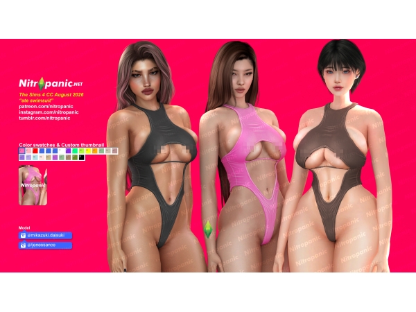 Alpha Nitropanic_Ate Swimsuit Squish - The Sims 4 Custom Content