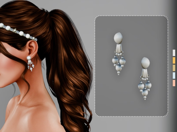 Alpha Seraphine Earrings - The Sims 4 Custom Content