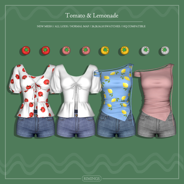 Alpha [RIMINGS] Tomato Lemonade by simsfinds - The Sims 4 Custom Content