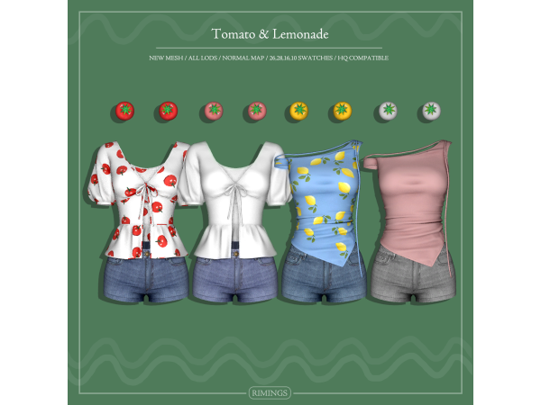 Alpha [RIMINGS] Tomato Lemonade - The Sims 4 Custom Content