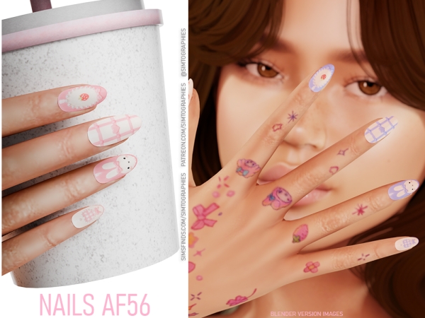 Alpha Nails AF56 - The Sims 4 Custom Content