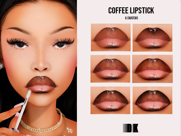 Alpha Coffee Lipstick by darkpink - The Sims 4 Custom Content