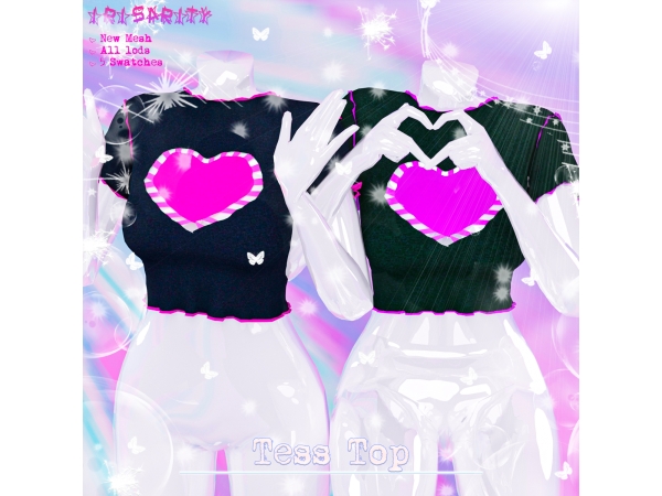 Alpha Tess Top - The Sims 4 Custom Content